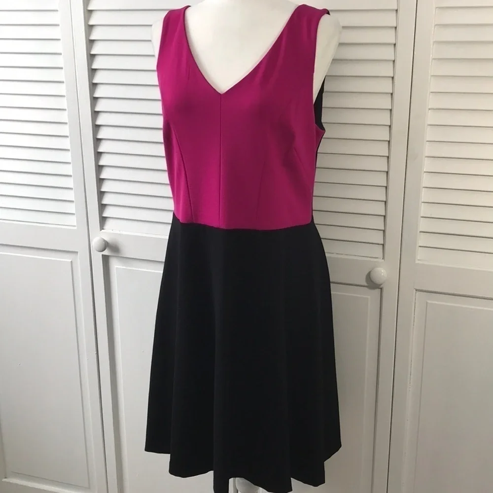 3/$25 INC Sleeveless Color Block Rayon Blend Dress Size Large